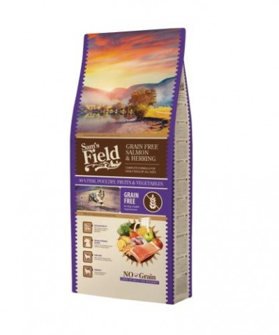 Sam's Field Grain Free Adult Salmon & Herring kutyatáp 2x13kg