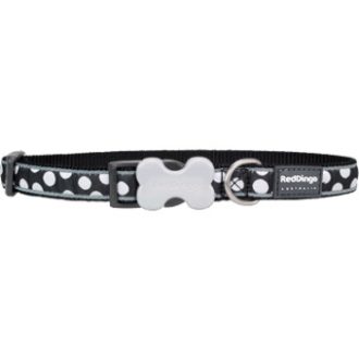 Red Dingo nyakörv Design White Spots on Black 