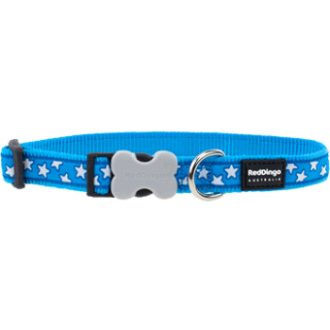 Red Dingo nyakörv Design Stars White on Turquoise 