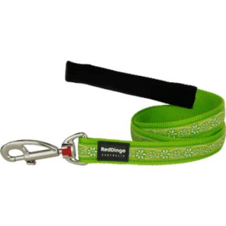 Red Dingo póráz Design Daisy Chain lime green  