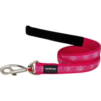 Red Dingo póráz Design Paw Impressioms Hot Pink  
