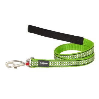 Red Dingo fényvisszaverő póráz lime green 