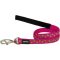 Red Dingo póráz Design Stars Lime on Hot Pink  