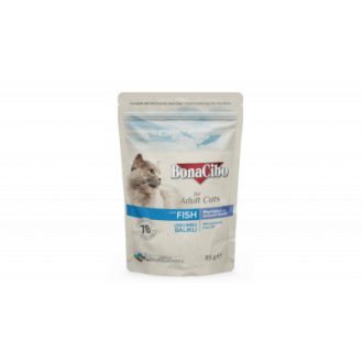 Bonacibo pouch wet adult cat food mackarel 12x85gramm