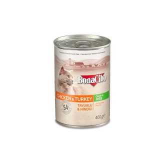 Bonacibo Canned Cat Foods Chicken & Turkey 12x400gramm