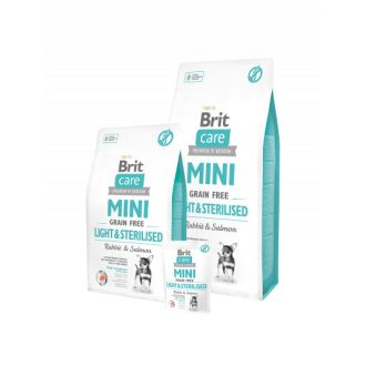   Brit Care Mini Grain Free Light & Sterilised Rabbit & Salmon kutyatáp 2kg