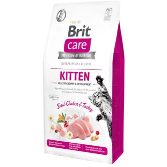 Brit Care Cat KITTEN csirke & pulyka macskatáp 7kg