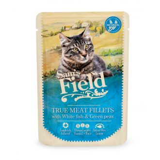   Sam's Field True Meat Fillets - White fish & Green peas alutasakos eledel